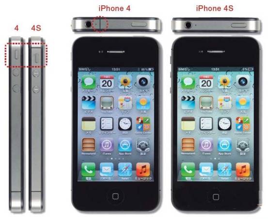 iPhone4と4Sの違い