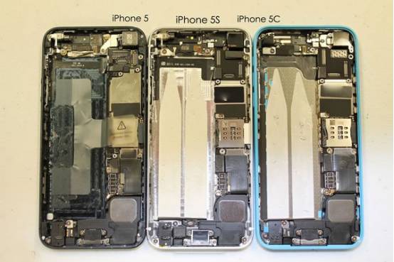iPhone5・5s・5Cの内部比較